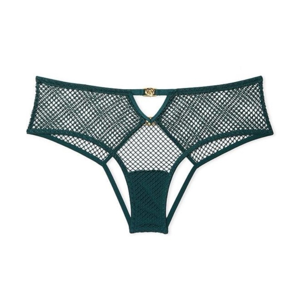 Victoria's Secret Very Sexy Open Back Fishnet Cheeky Panty Black